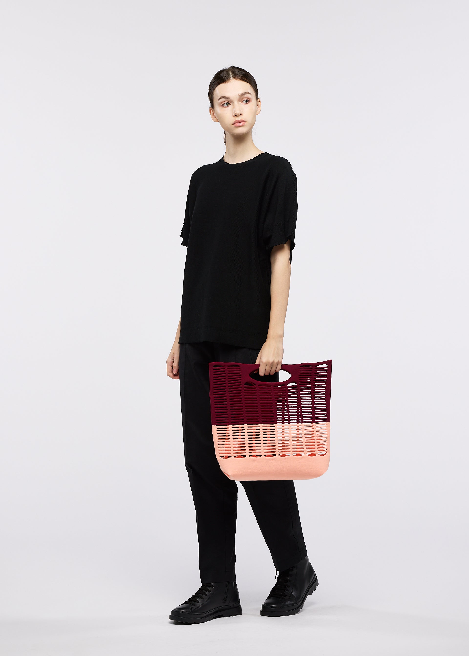 Issey Miyake Good Goods Mokko Bi-Color tote černošedá