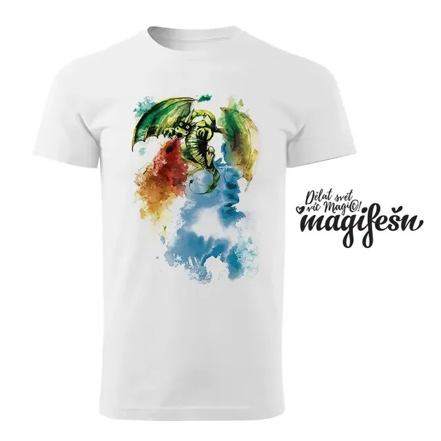 Magifešn XY Drak s ohněm unisex bio tričko