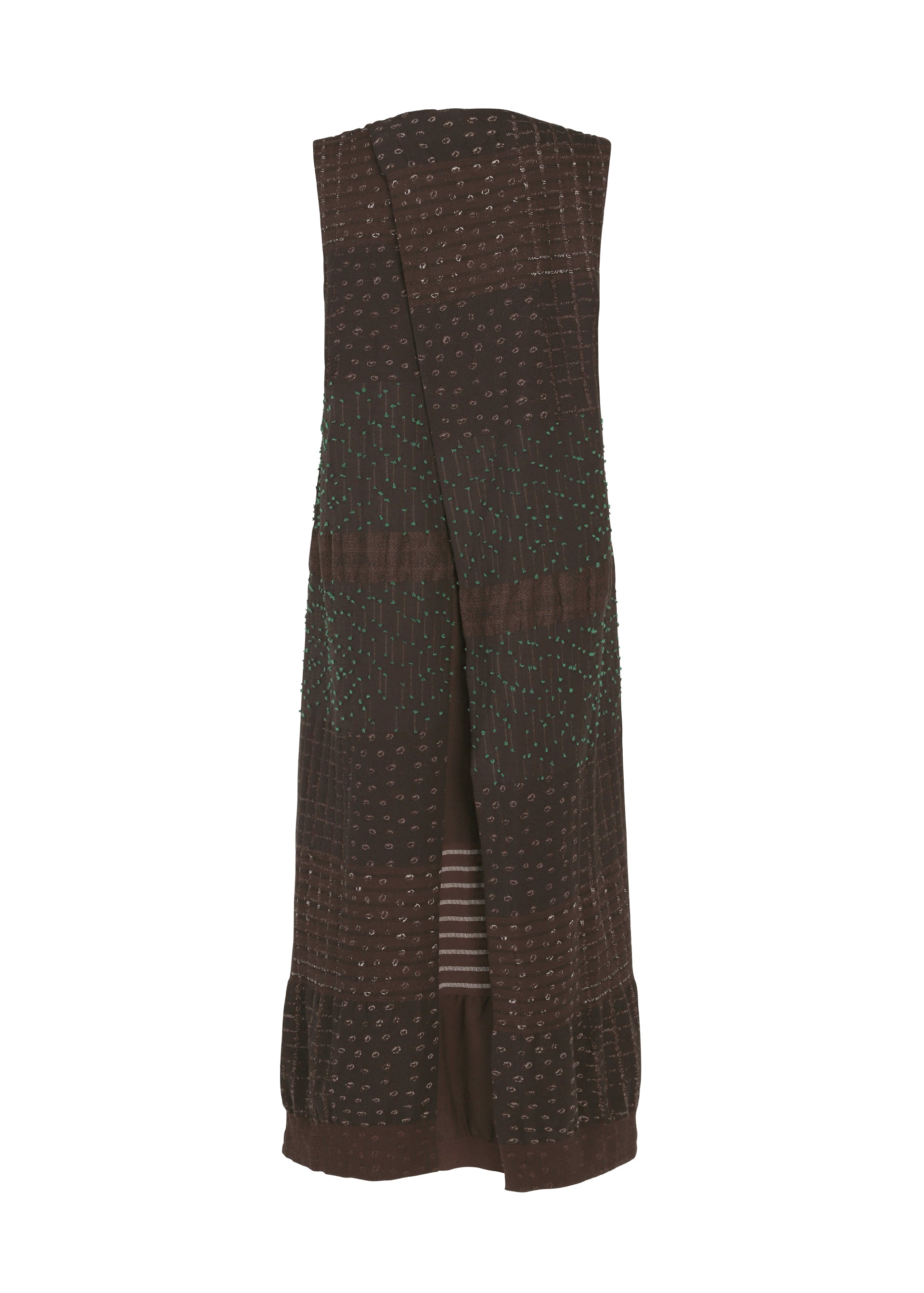 Issey Miyake HaaT Collage Stretch I šaty Dark Brown vel. 2