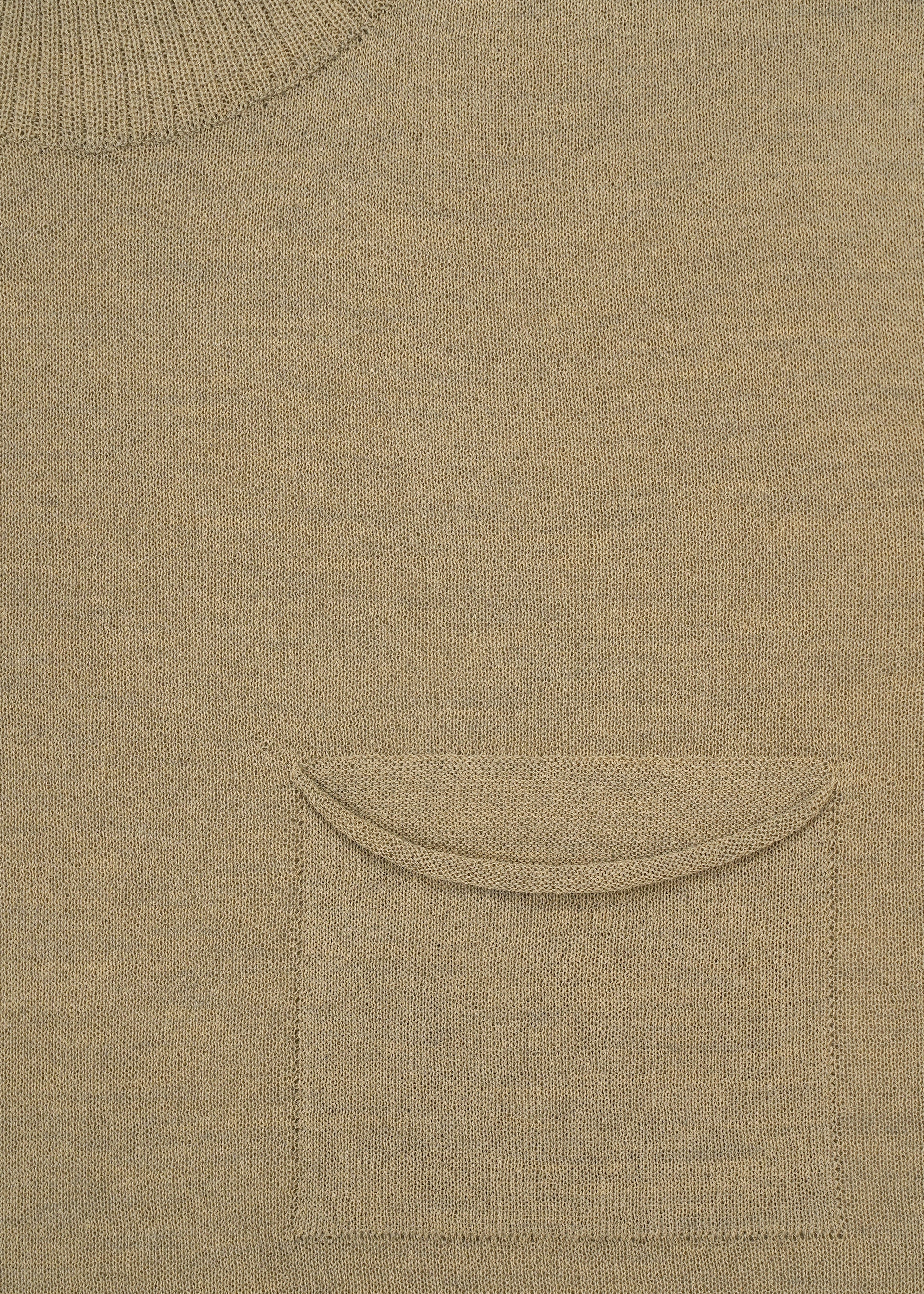 Issey Miyake Airy Pocket Layers pletený top písková lehký