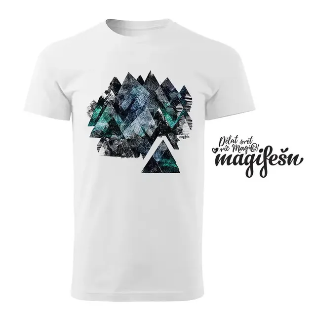 Magifešn XY Hory tričko Modrá unisex