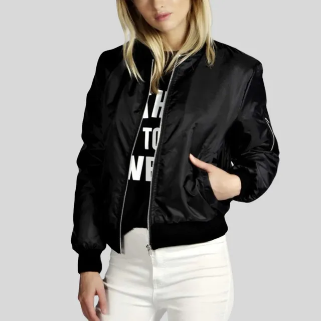 Norielle bomber bunda dámská černá krátký střih