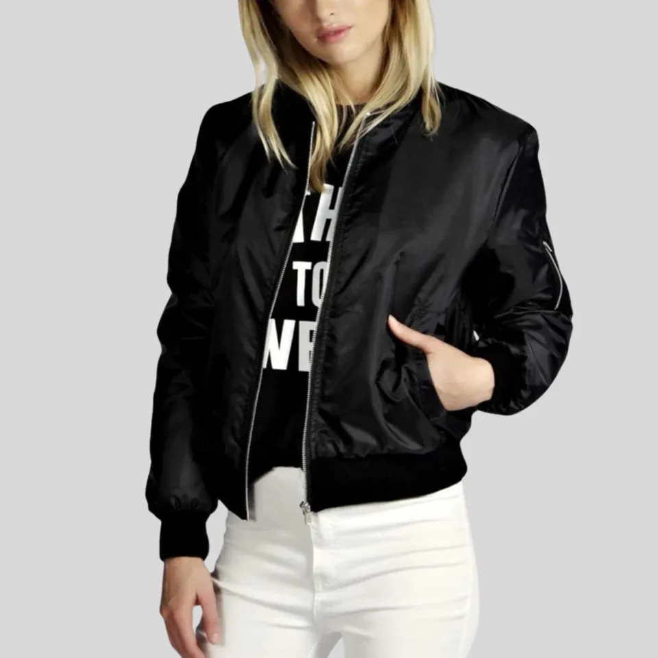 Norielle bomber bunda dámská černá krátký střih