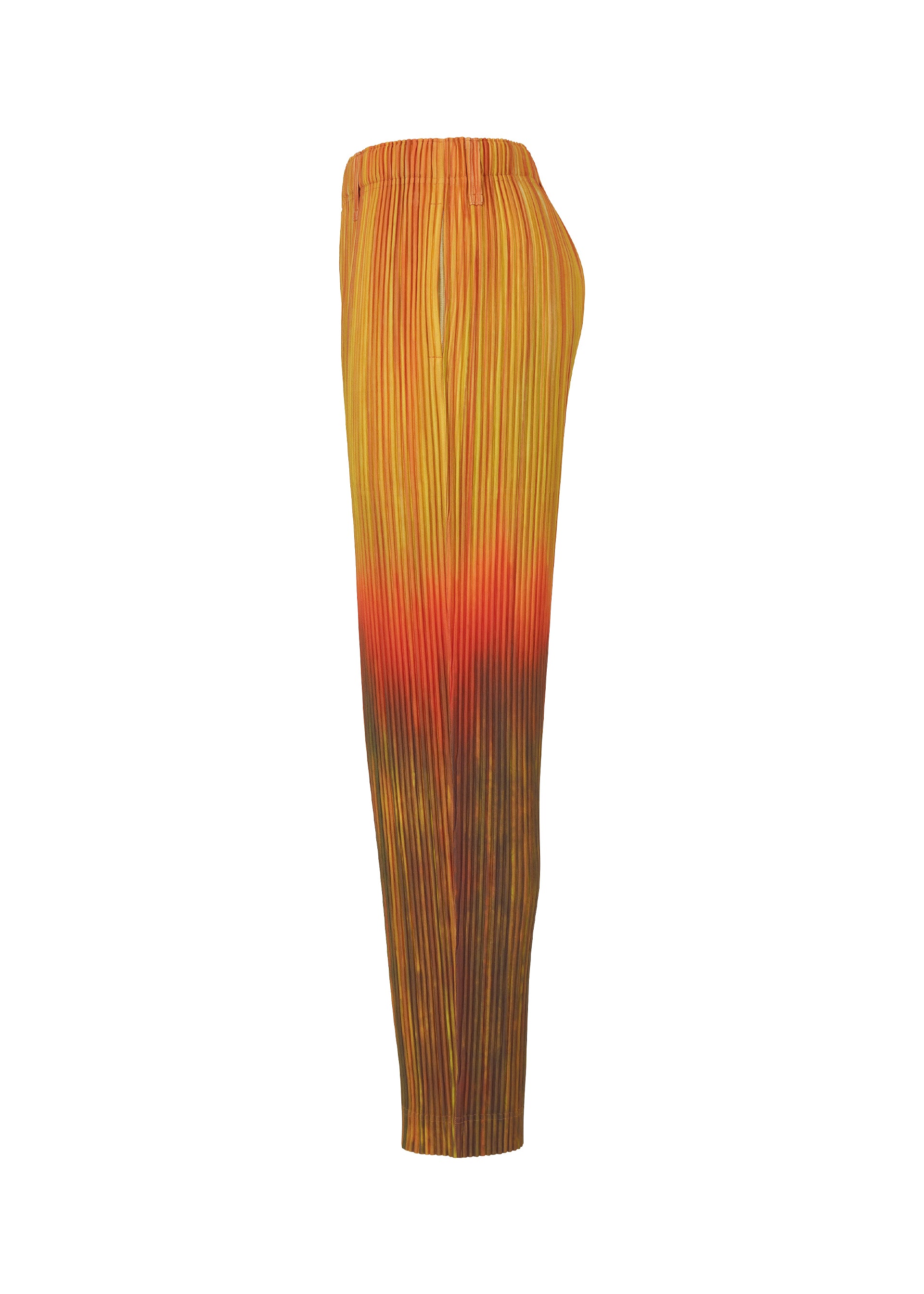 Issey Miyake Paint Brush Close-Up kalhoty hnědá gradient
