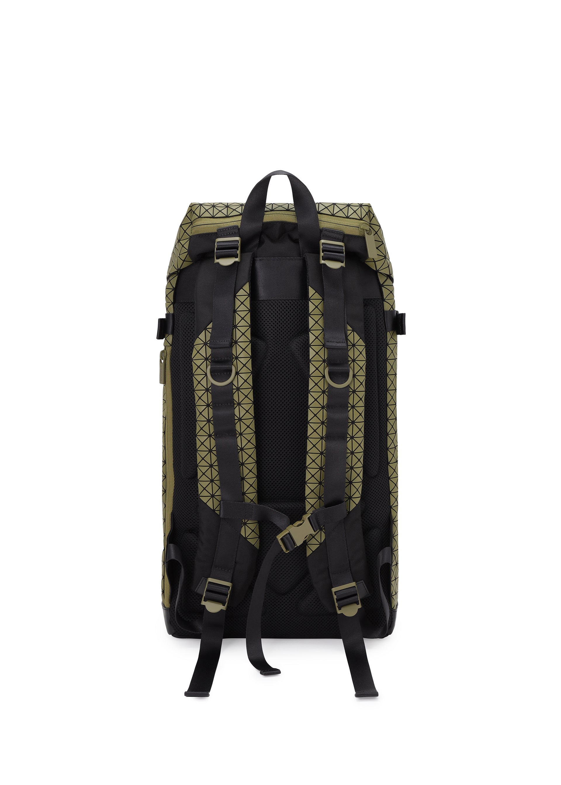 Issey Miyake Hiker Kuro batoh khaki na notebook