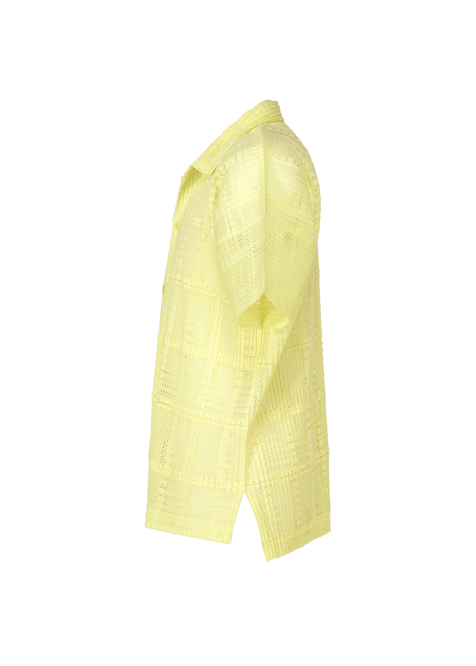 Homme Plissé Issey Miyake Lace Grid košile pánská černá 3