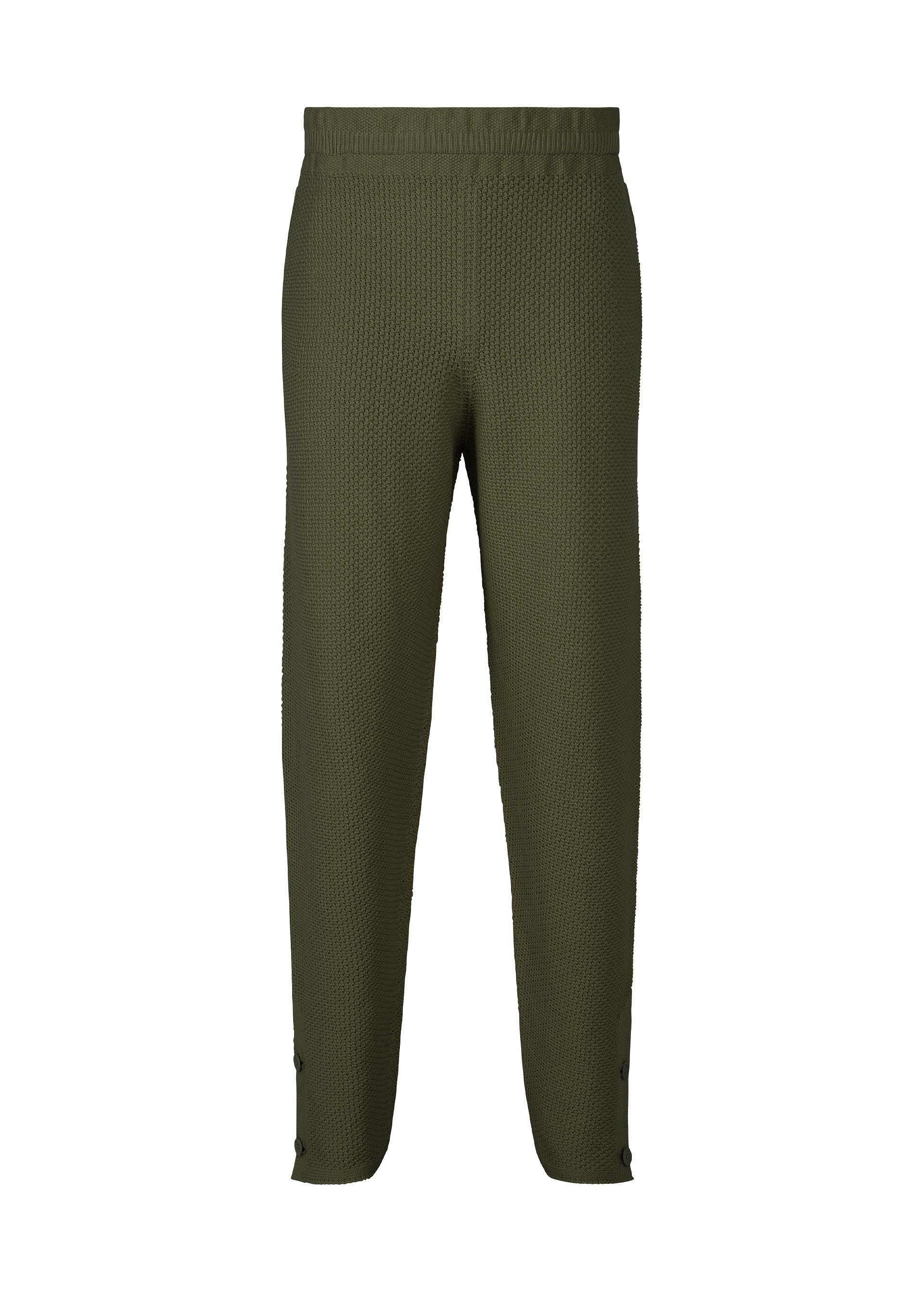 Issey Miyake Rustic Knit pletené kalhoty černé