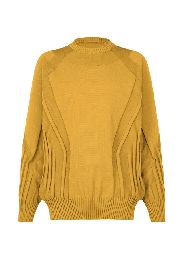 Issey Miyake Type-K 001 svetr dark yellow strečový