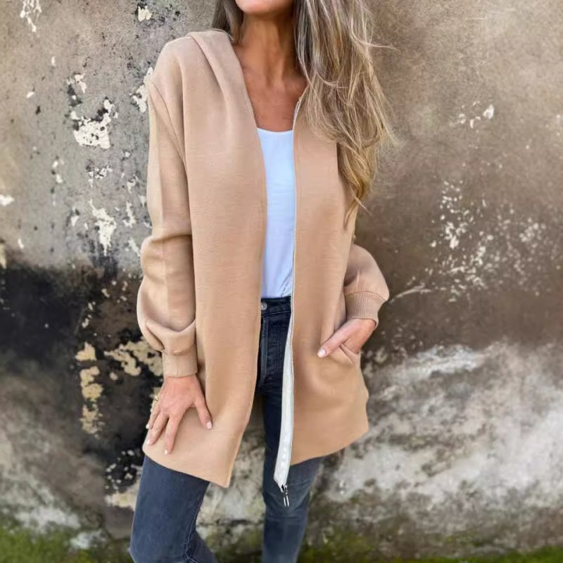 Norielle cardigan dámský svetr s kapucí červená M