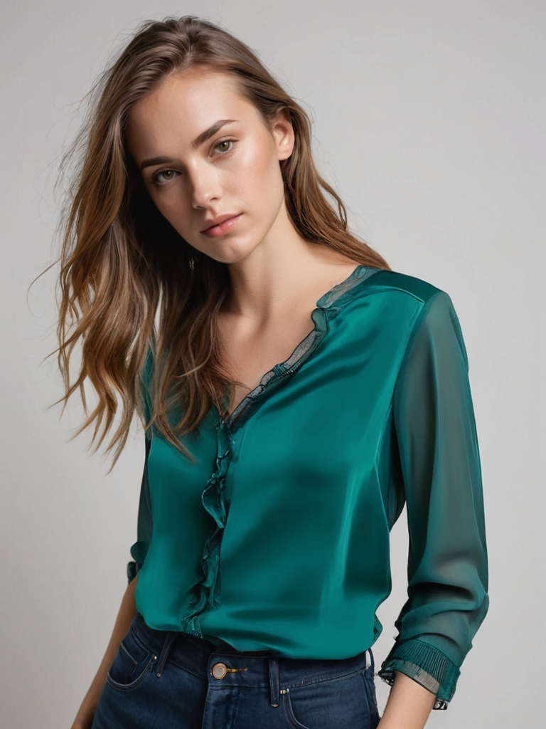 Norielle elegantní halenka průsvitné rukávy černá