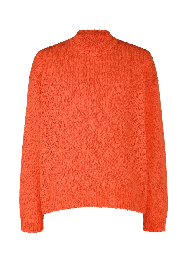 Issey Miyake Risotto Knit svetr oranžový organická bavlna