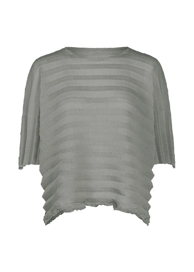 Issey Miyake Accordion See-Through Crepe top Black krepa