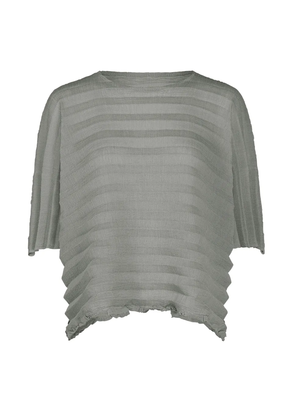 Issey Miyake Accordion See-Through Crepe top Black krepa
