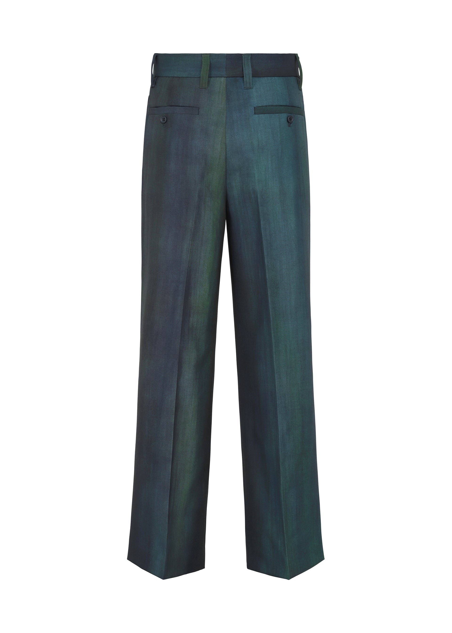Issey Miyake Gradation Wool vlněné kalhoty s pukem černé