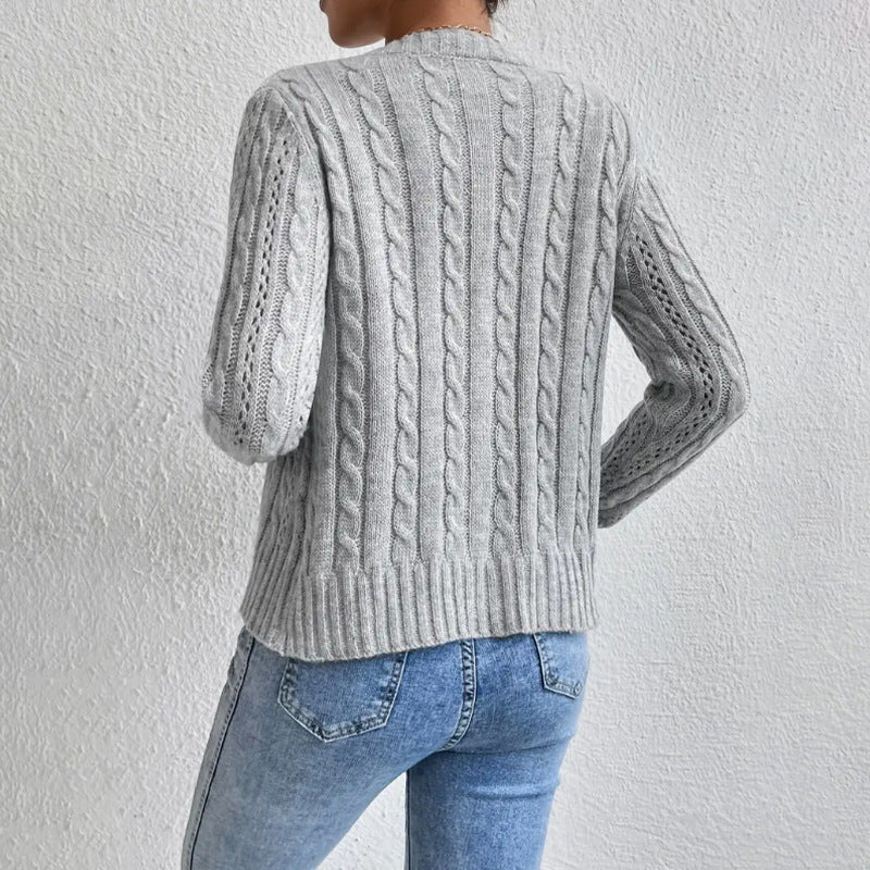 Norielle strukturovaný cardigan na knoflíky meruňková