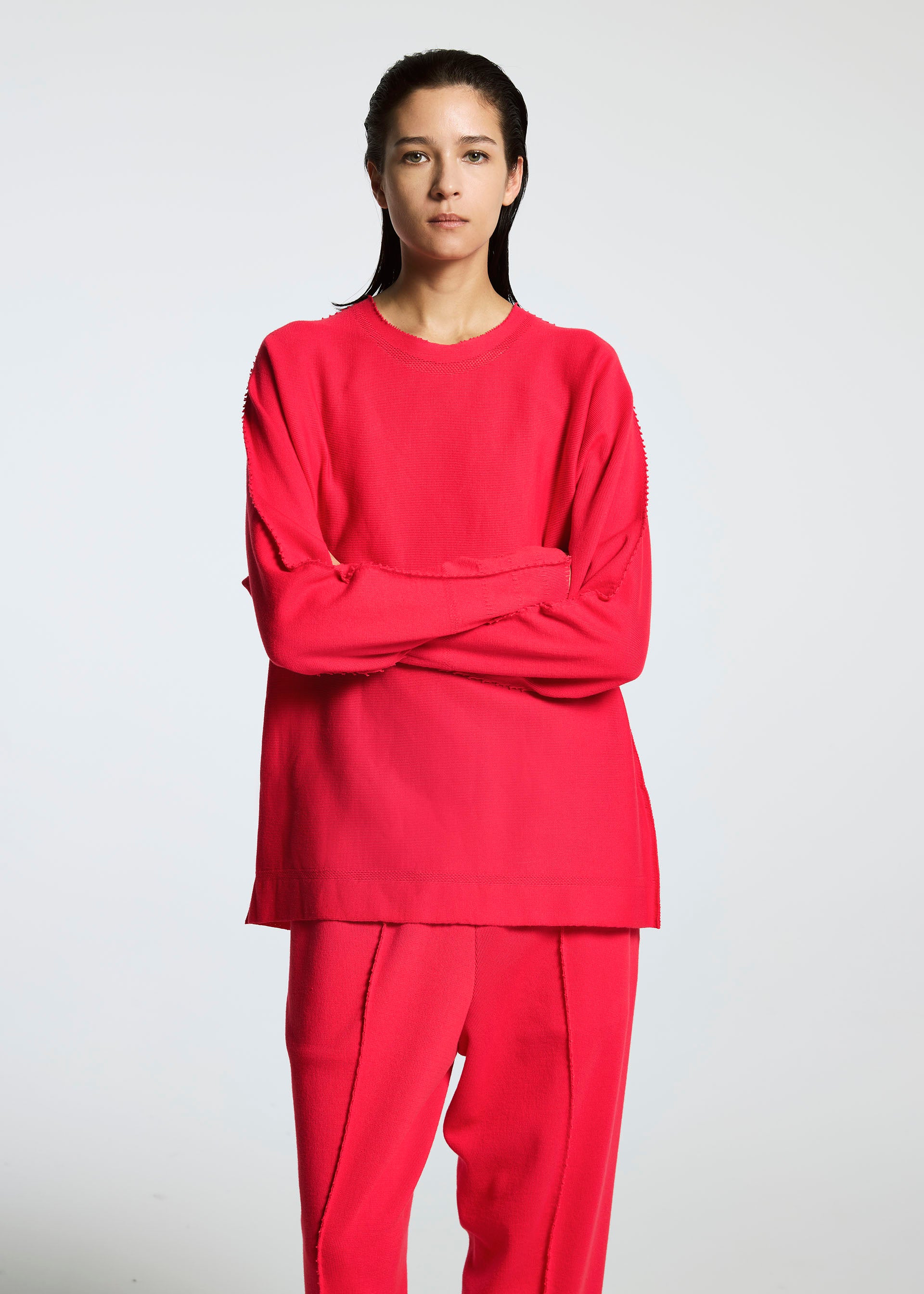 Issey Miyake Type-A 001-3 top červený vel. 2