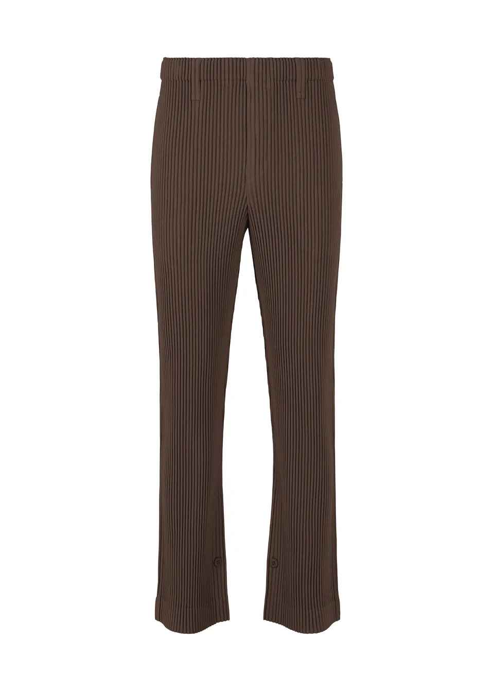 Issey Miyake Kersey Pleats HP63420 kalhoty hnědé rovne