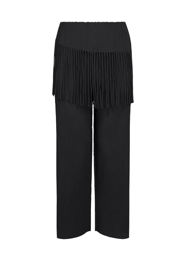 Issey Miyake Leaf Pleats MI64KF527 kalhoty černé plisé