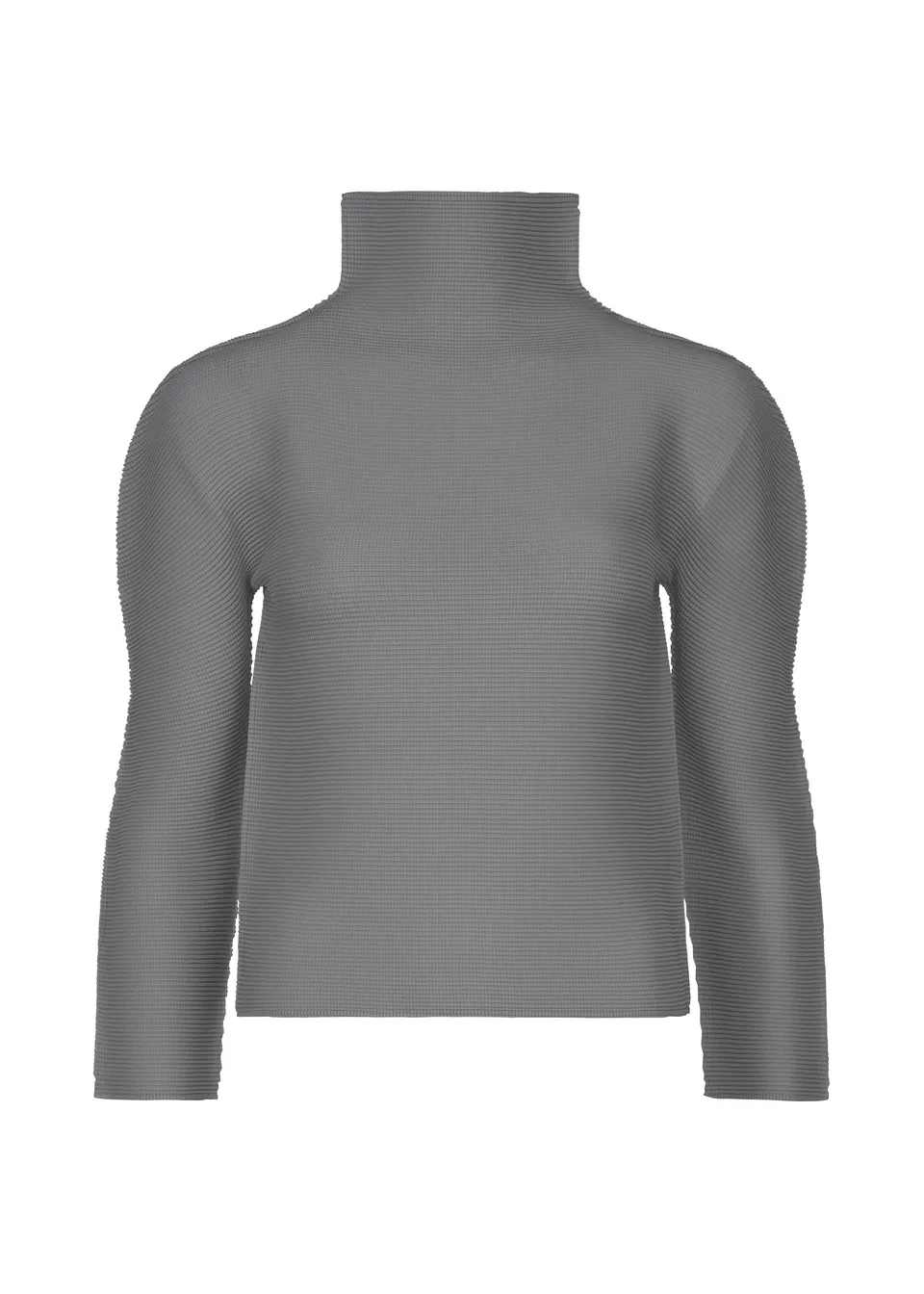 Issey Miyake Palette 13 top šedý s rolákem strečový