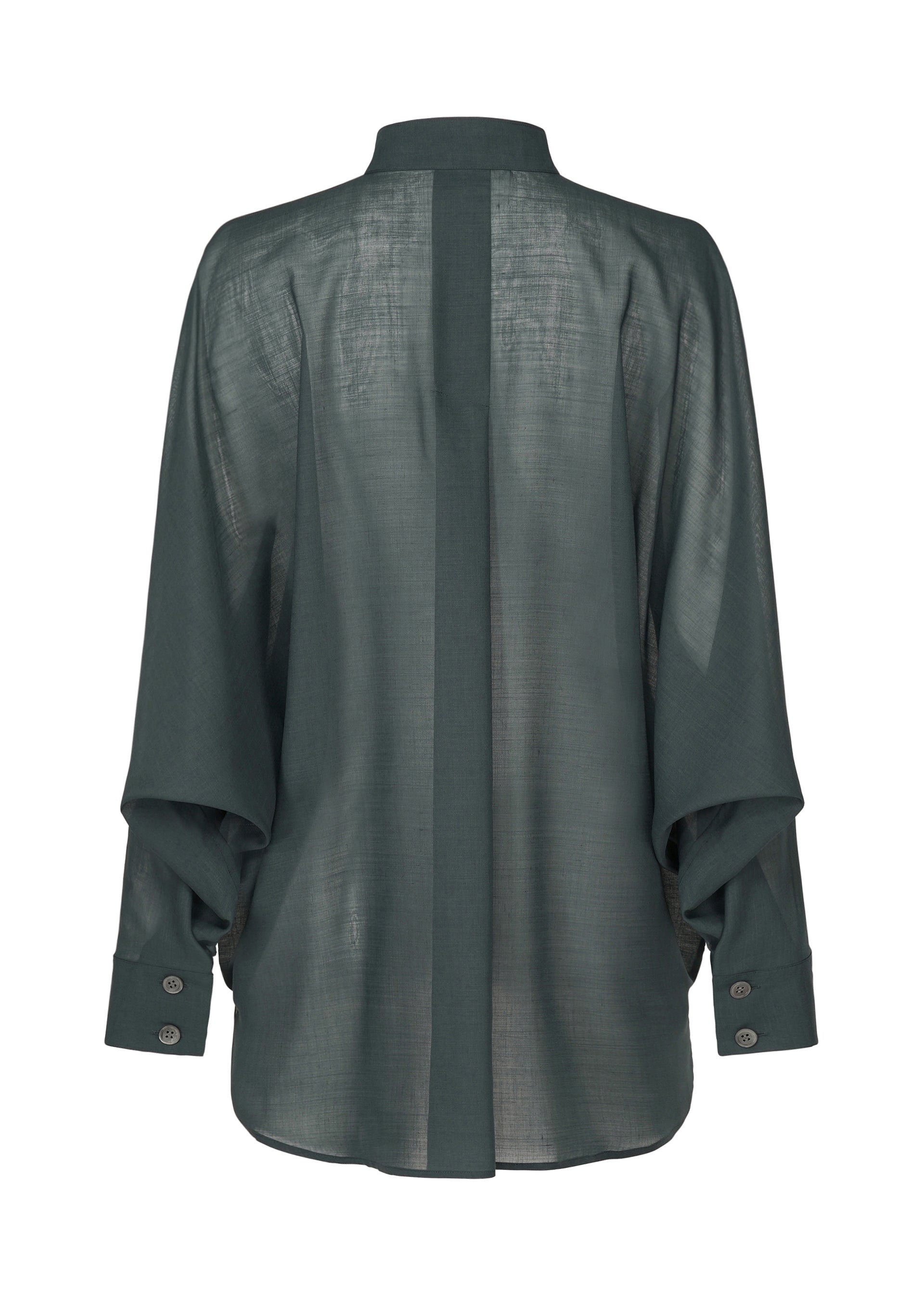 Issey Miyake Sheer Wool košile bílá průsvitná