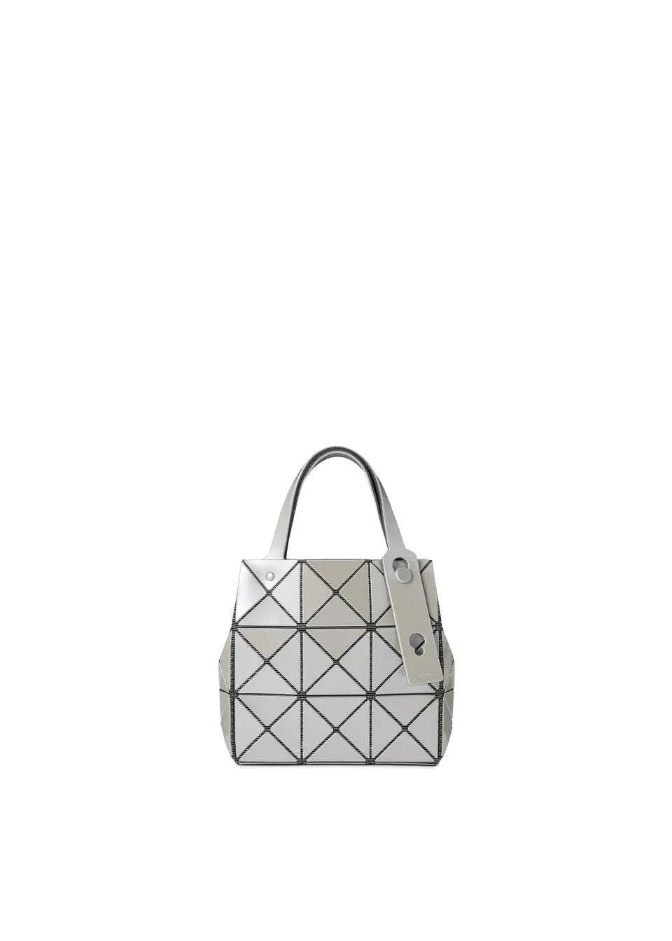 Issey Miyake Carat mini kabelka perleťově šedá