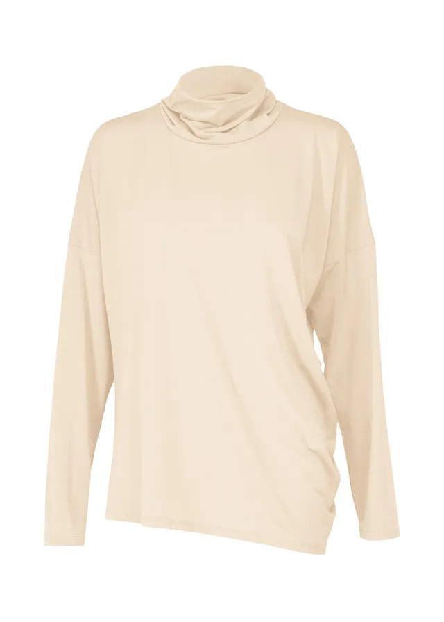 Issey Miyake DRAPE JERSEY-68 top s rolákem černý