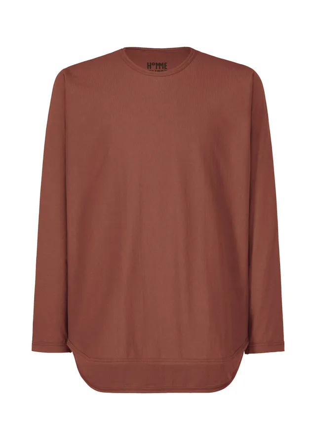 Issey Miyake Release-T 1 tričko s dlouhým rukávem hnědé