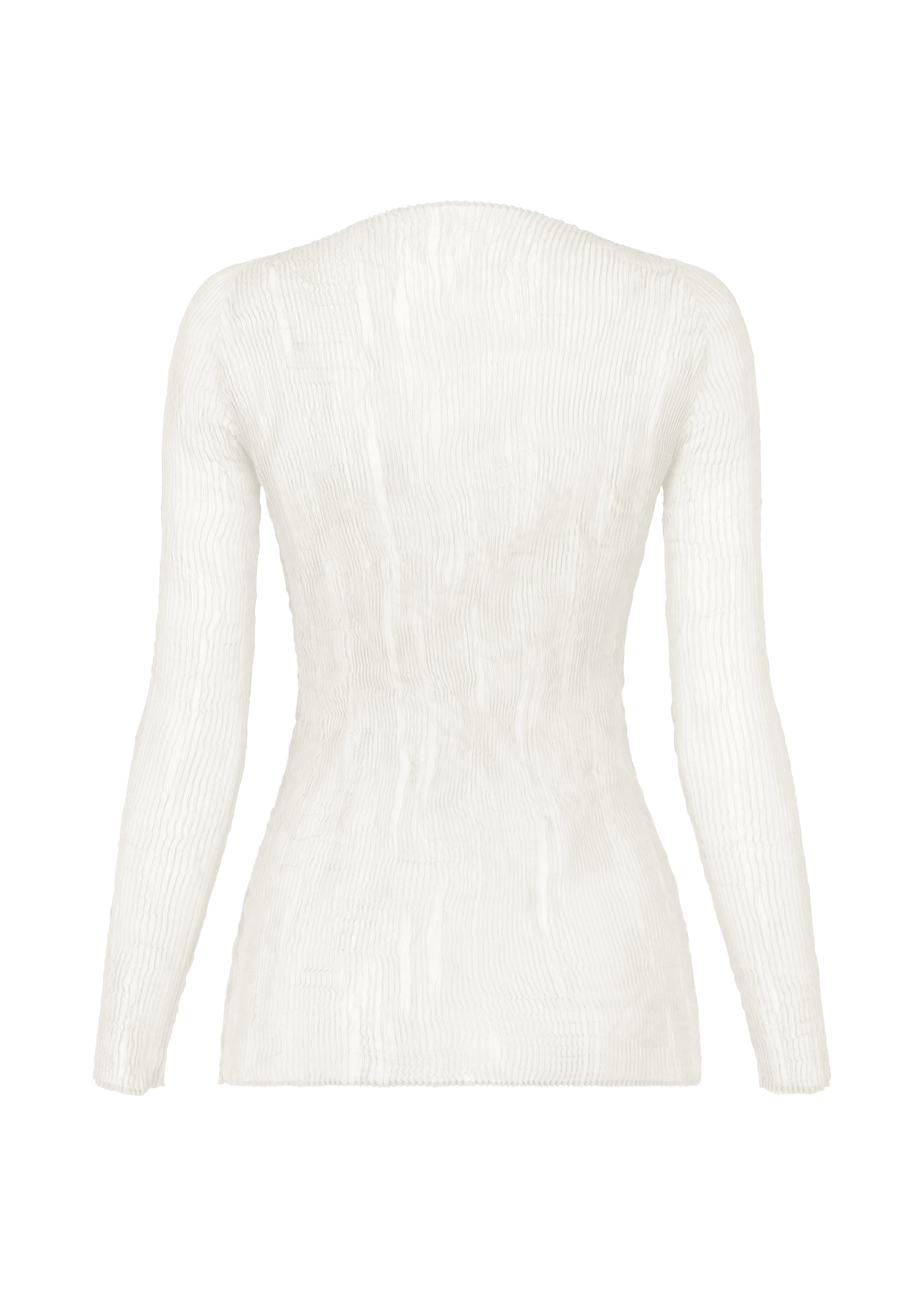 Issey Miyake Chiffon Twist BK/WT-66 top white