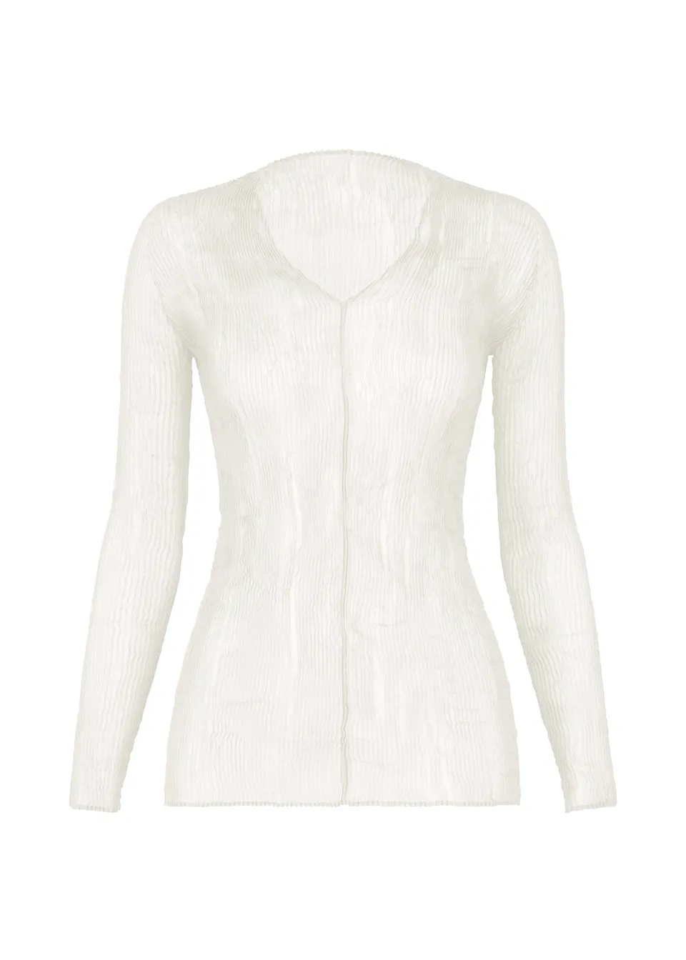 Issey Miyake Chiffon Twist BK/WT-66 top white