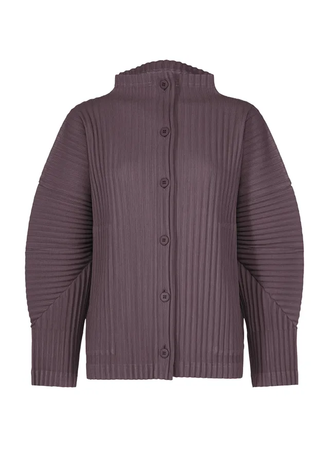 Issey Miyake Corduroy Pleats MI63690 kardigan taupe dámský