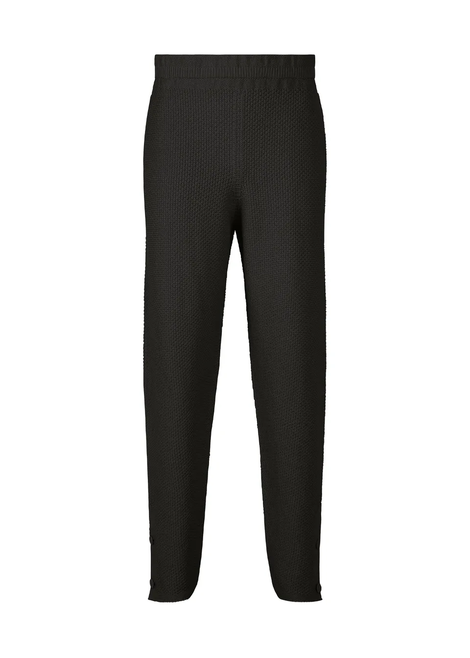 Issey Miyake Rustic Knit pletené kalhoty černé