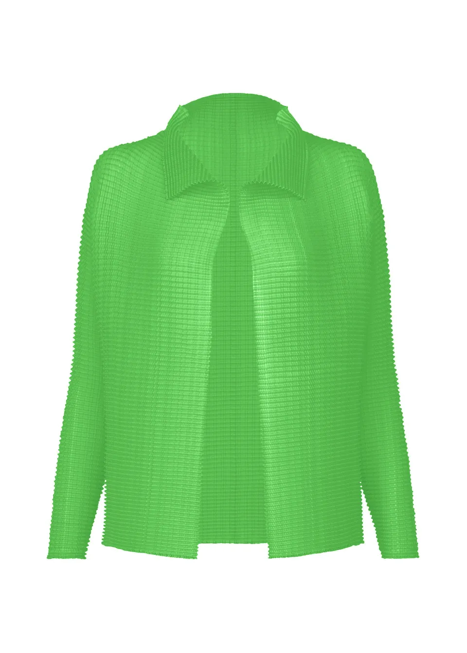 Issey Miyake Wooly Pleats-68 kardigan zelený stretch