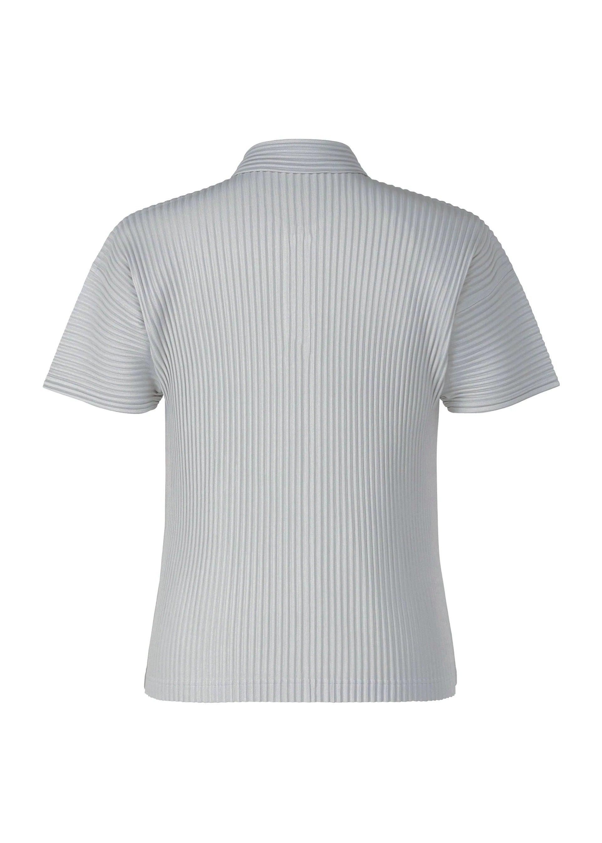 Issey Miyake Basics polokošile šedá lehká polyester