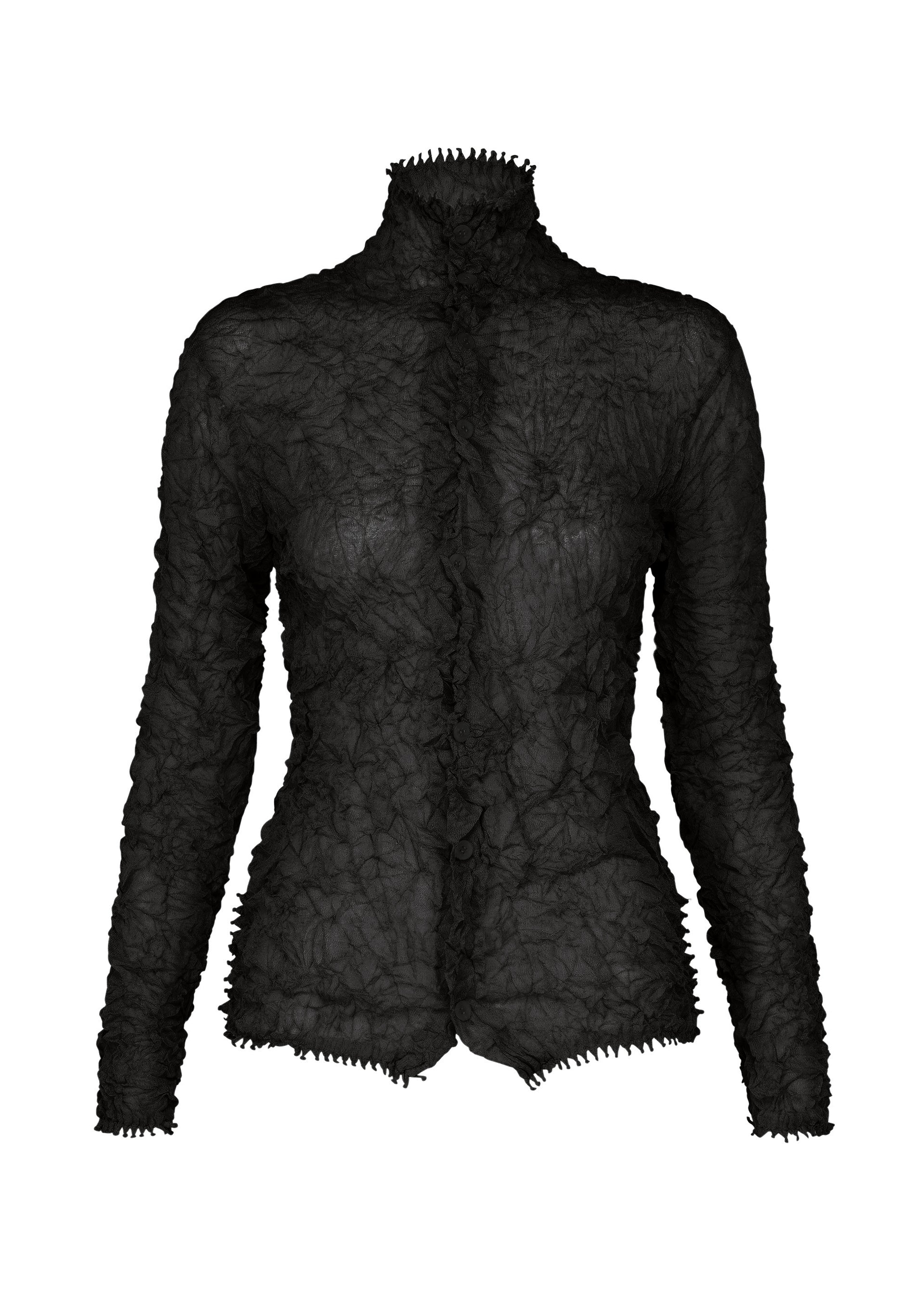 Issey Miyake Kumo Shibori Knit Sheer kardigan off white 2 lehký