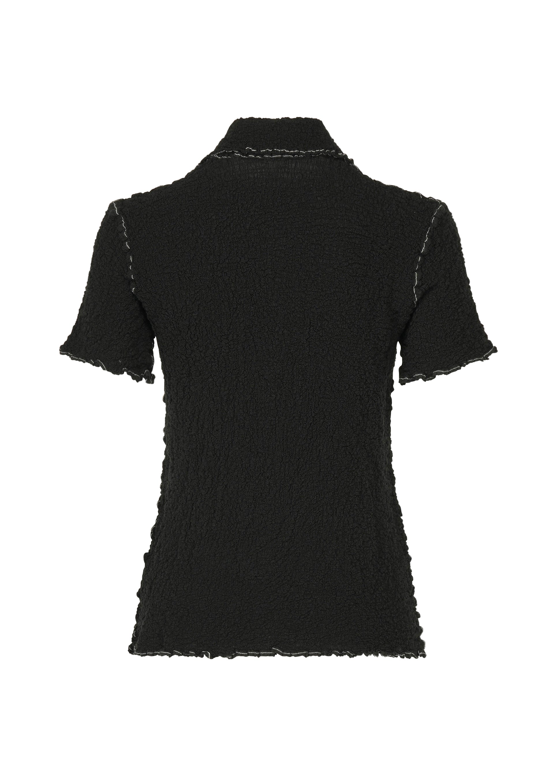 Issey Miyake Cauliflower Color 1 bavlněný top černá