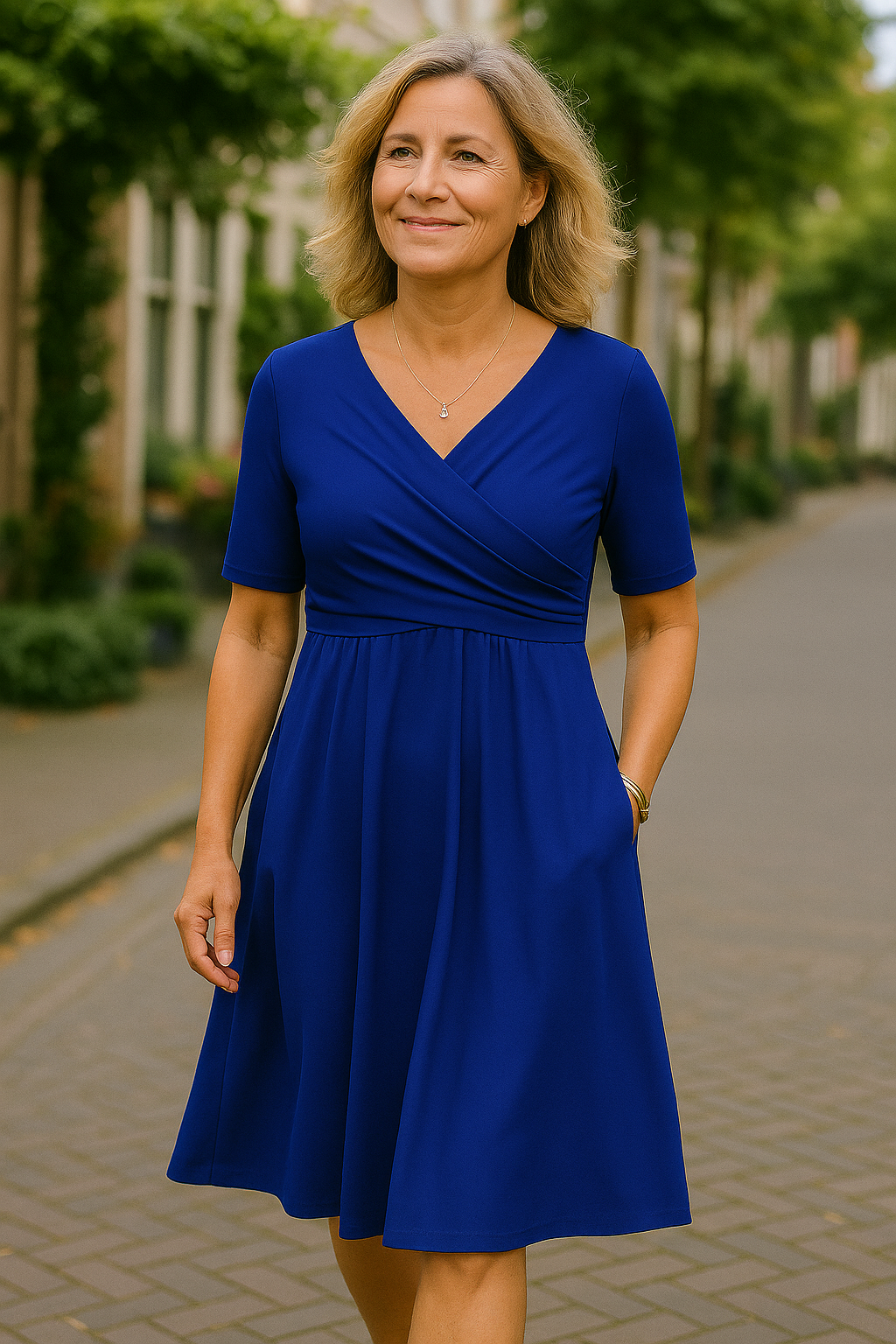 Norielle dámské zavinovací midi šaty červené M