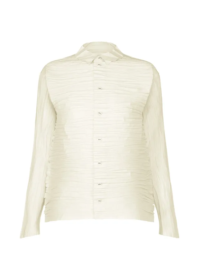 Issey Miyake Shibari Shirt košile bílá vel. 2 řasená