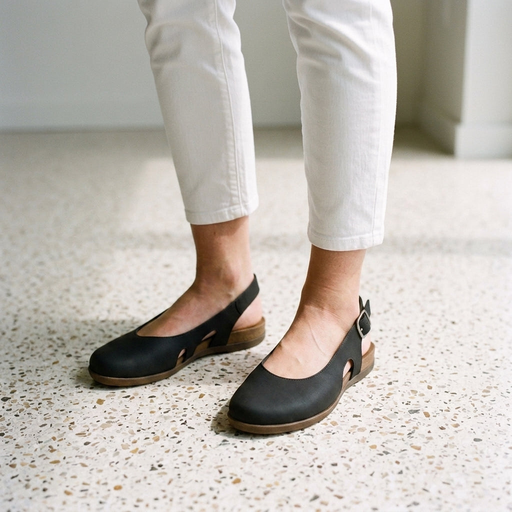 Norielle slingback baleríny béžové vykrojené