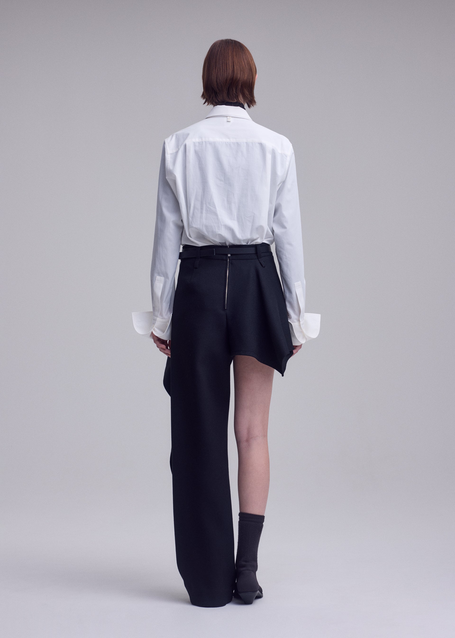 Issey Miyake Calligraph kalhoty černé vlněné dámské