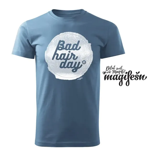 Magifešn XY Bad Hair Day tričko Bílá biobavlna