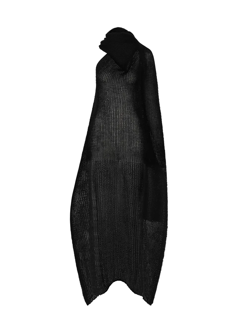 Issey Miyake Panini Pulled šaty black lisované