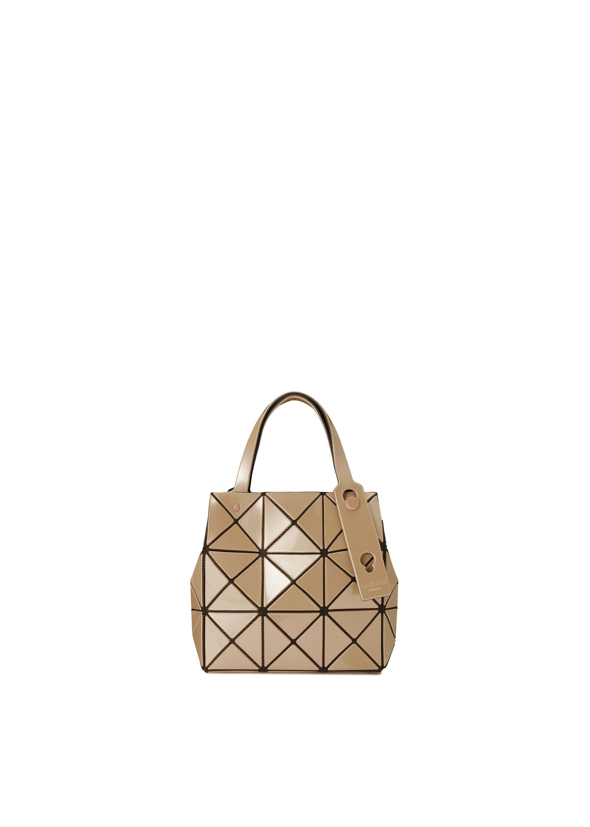 Issey Miyake Carat kabelka White Beige metalická