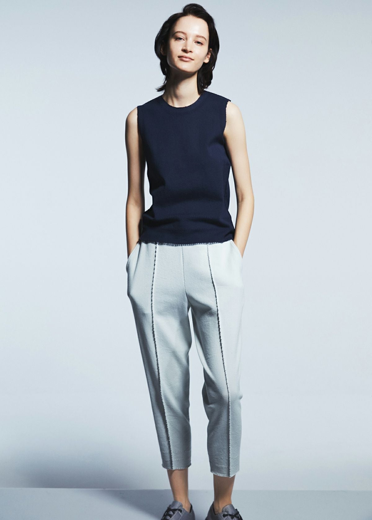 Issey Miyake Type-A Basics top bílý vel. 1 úpletový