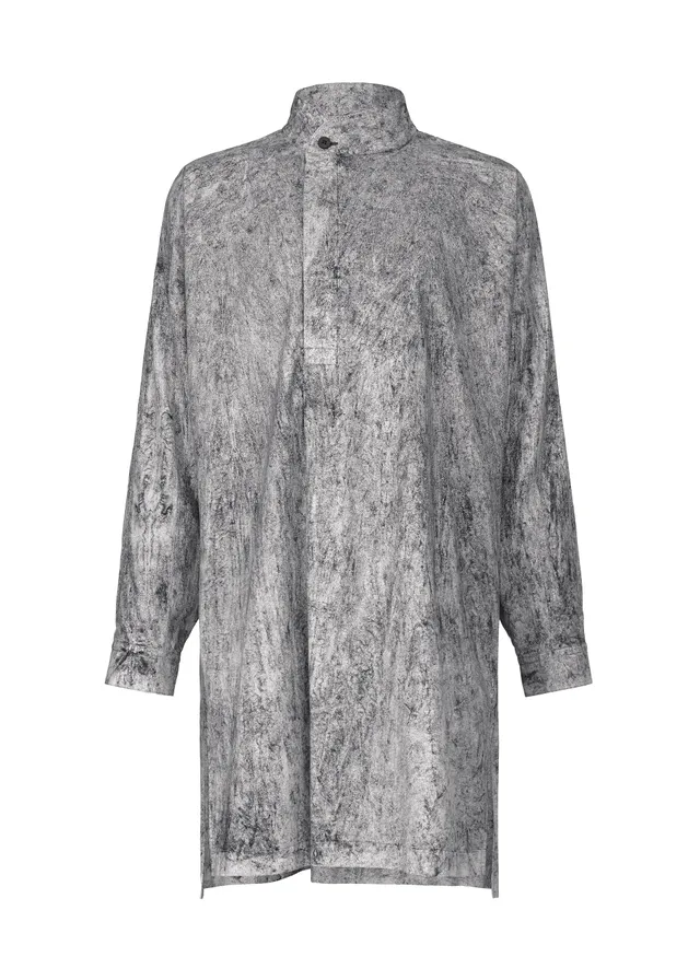 Issey Miyake Spec Shirt pánská košile černá mačkaná