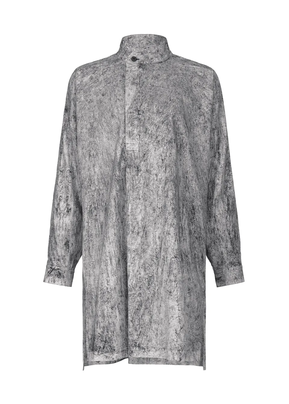 Issey Miyake Spec Shirt pánská košile černá mačkaná