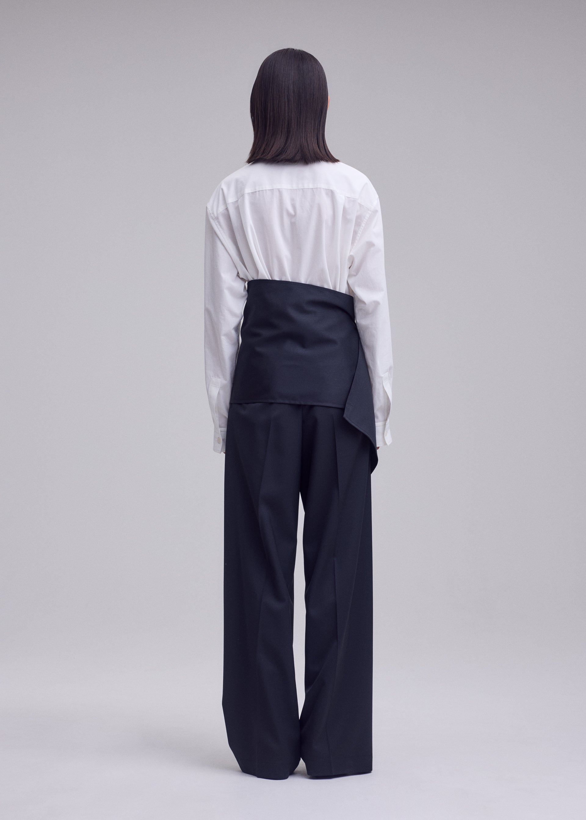 Issey Miyake Lustrous Wool vlněné kalhoty gray