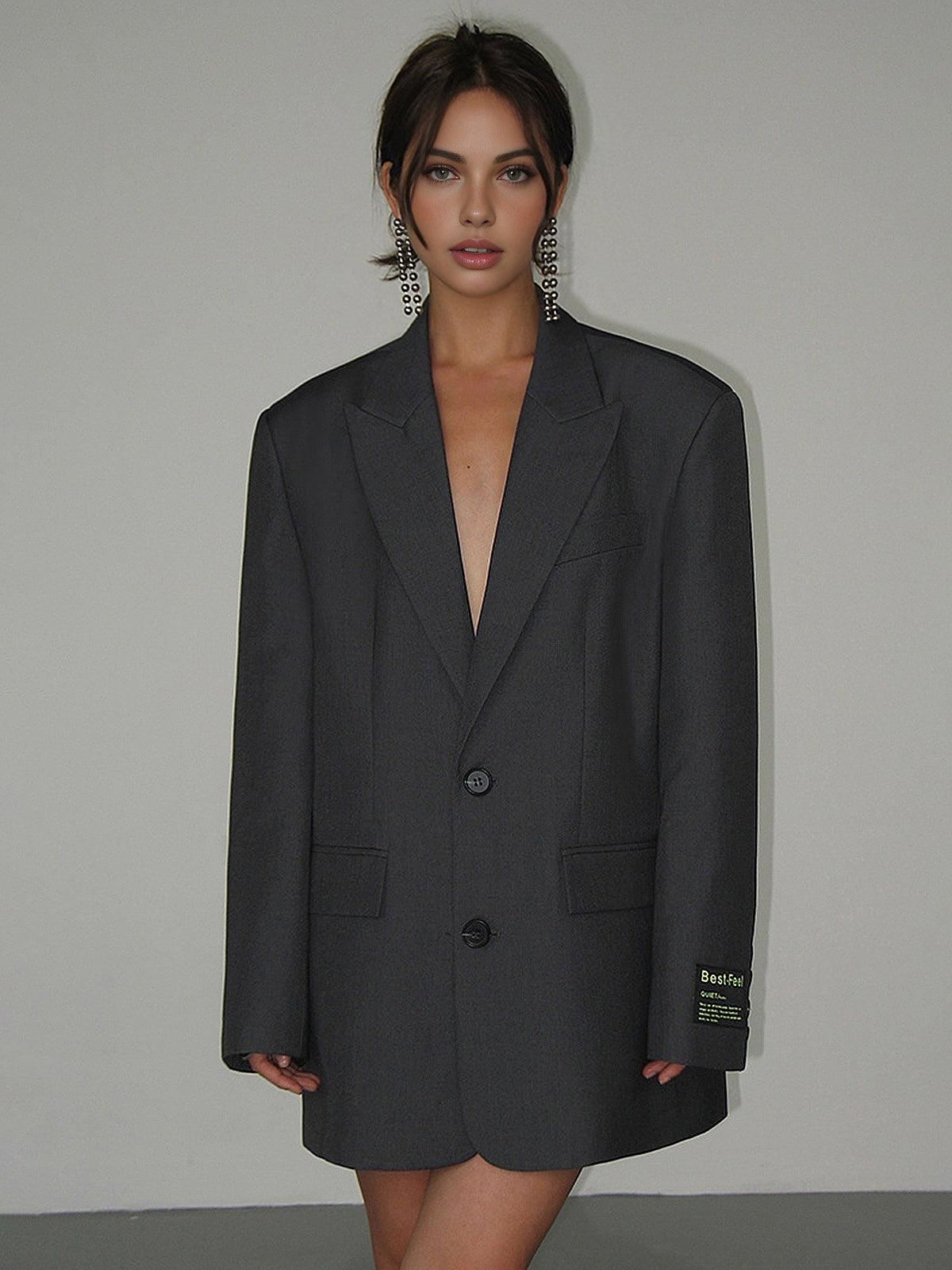 Norielle oversize sako šaty černé elegantní