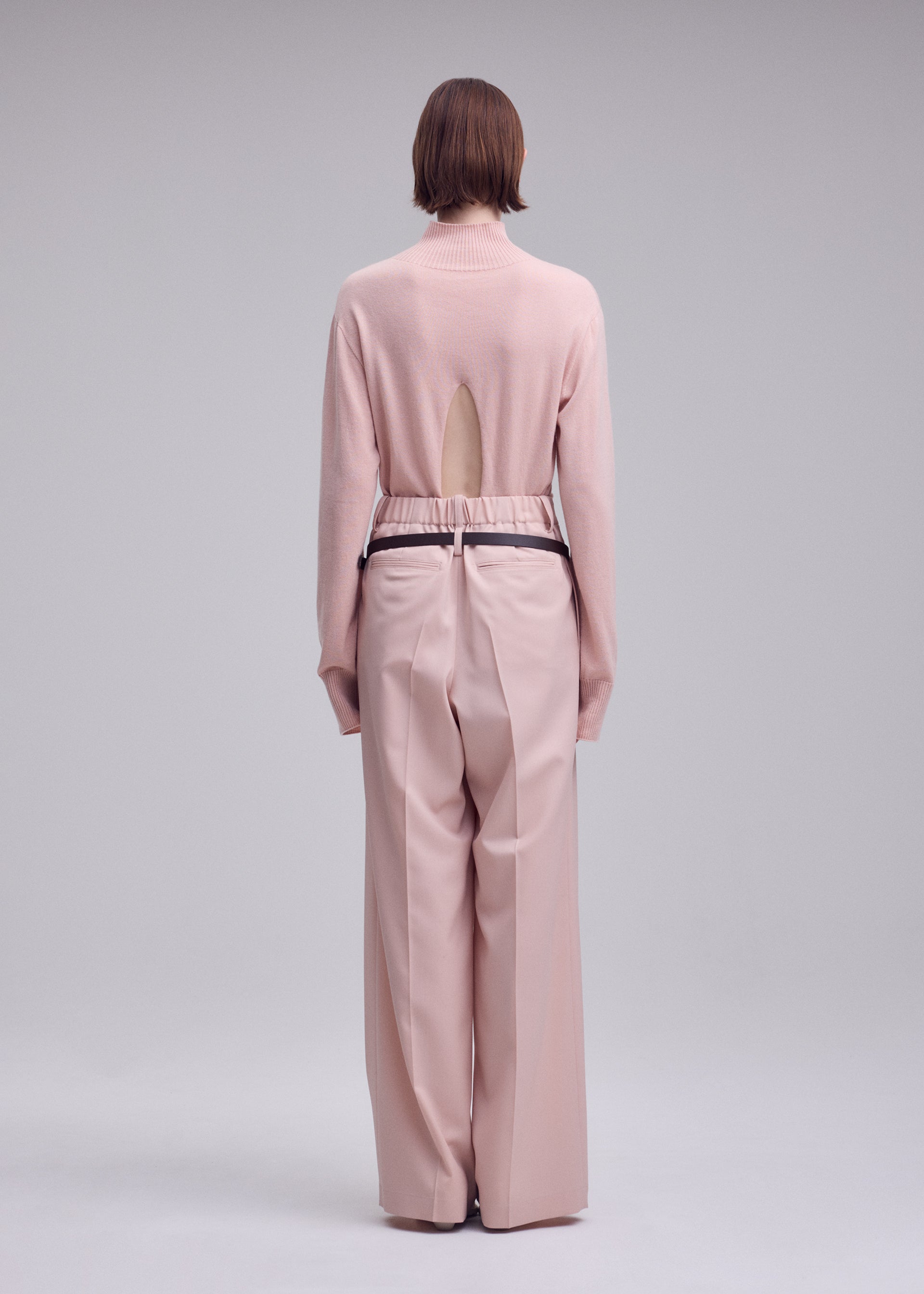 Issey Miyake Lustrous Wool kalhoty šedé vlněné