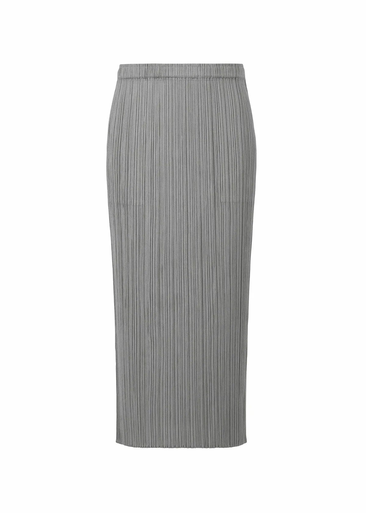 Issey Miyake Basics sukně světle šedá plisovaná