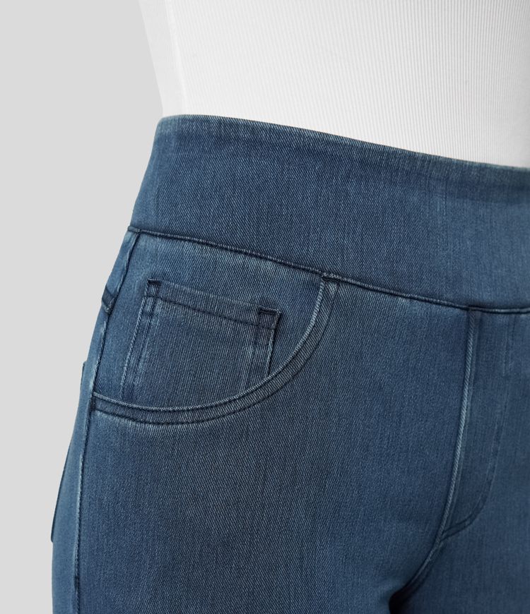 Norielle zvonové džíny s vysokým pasem modré stretch